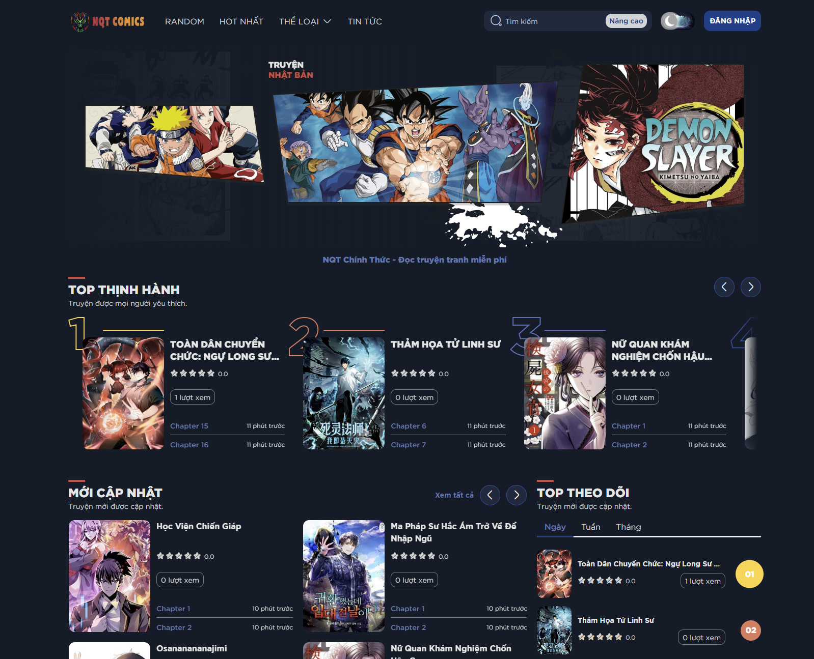 Theme truyện v11 chạy laravel nguồn truyện từ otruyen